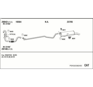 Výfukový systém WALKER PEK023382AD