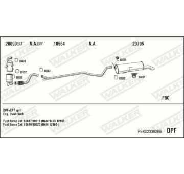 Výfukový systém WALKER PEK023382BB
