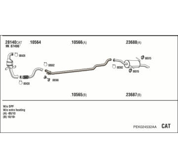 Výfukový systém WALKER PEK024532AA