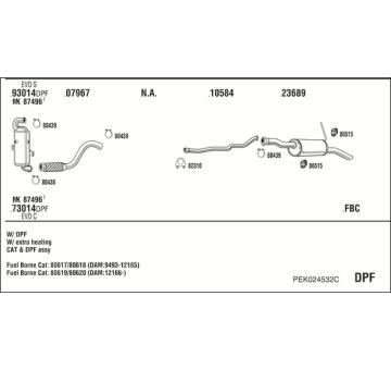 Výfukový systém WALKER PEK024532C