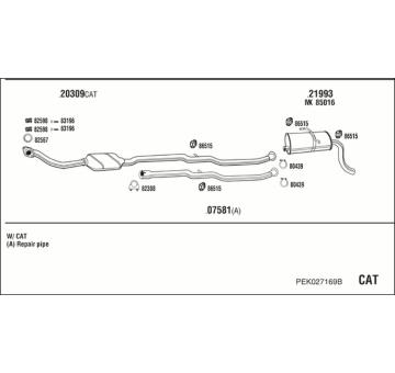 Výfukový systém WALKER PEK027169B