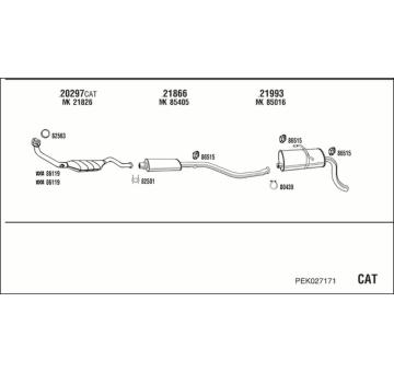 Výfukový systém WALKER PEK027171