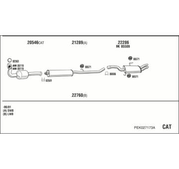 Výfukový systém WALKER PEK027173A