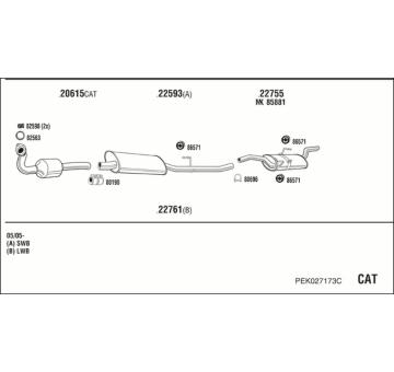 Výfukový systém WALKER PEK027173C