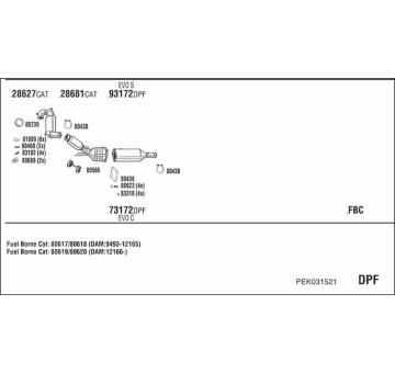 Výfukový systém WALKER PEK031521