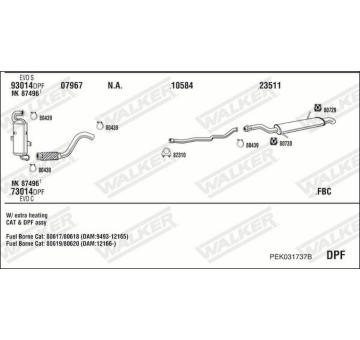 Výfukový systém WALKER PEK031737B
