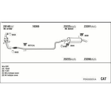 Výfukový systém WALKER PEK033231A