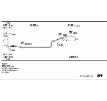 Výfukový systém WALKER PEK033231B