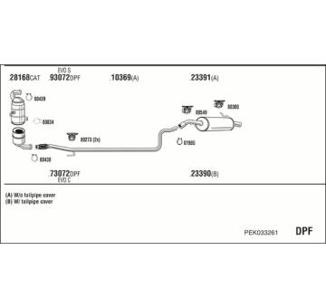 Výfukový systém WALKER PEK033261