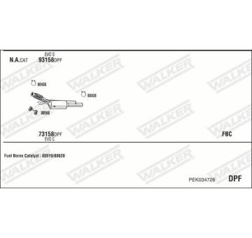 Výfukový systém WALKER PEK034726