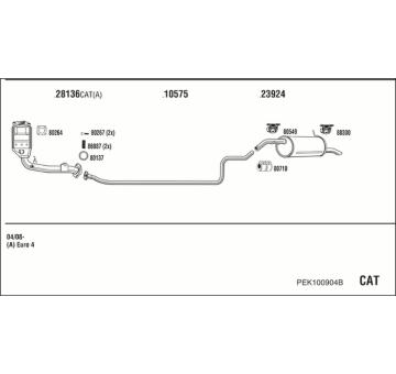 Výfukový systém WALKER PEK100904B