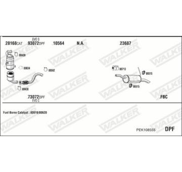 Výfukový systém WALKER PEK108555