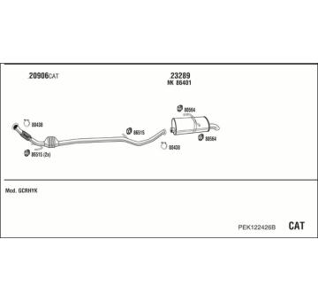 Výfukový systém WALKER PEK122426B