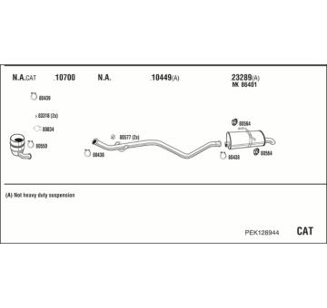 Výfukový systém WALKER PEK128944