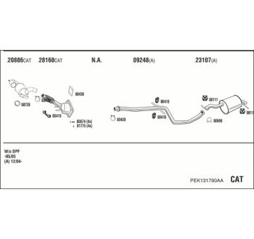 Výfukový systém WALKER PEK131790AA