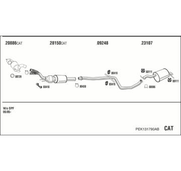 Výfukový systém WALKER PEK131790AB