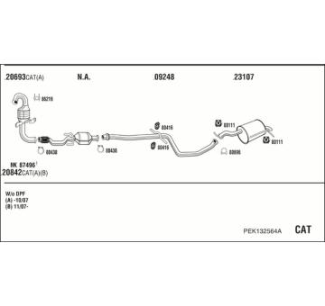 Výfukový systém WALKER PEK132564A