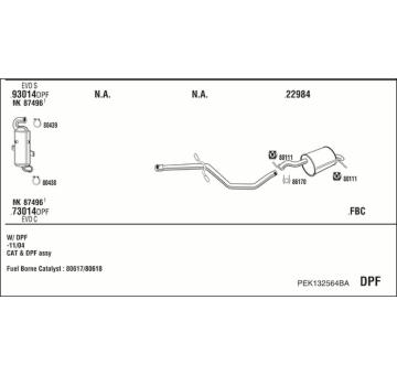 Výfukový systém WALKER PEK132564BA