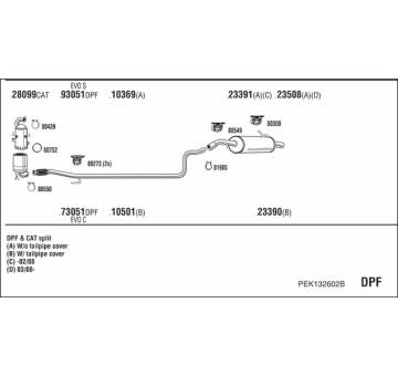 Výfukový systém WALKER PEK132602B