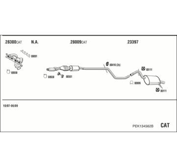 Výfukový systém WALKER PEK134562B
