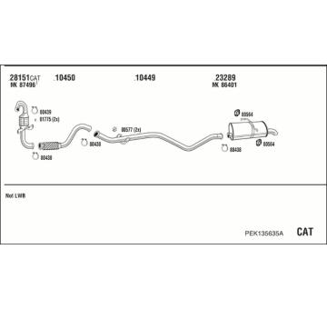 Výfukový systém WALKER PEK135635A