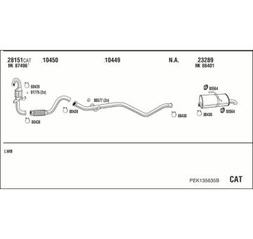 Výfukový systém WALKER PEK135635B