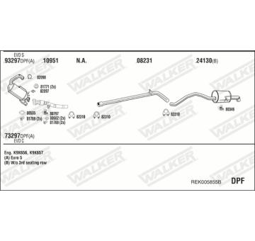 Výfukový systém WALKER REK005855B