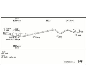 Výfukový systém WALKER REK005861A
