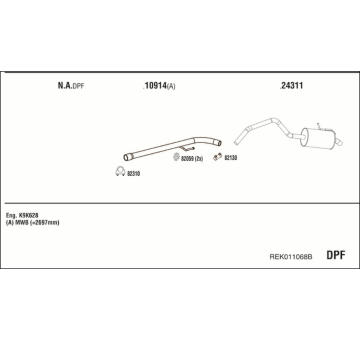 Výfukový systém WALKER REK011068B