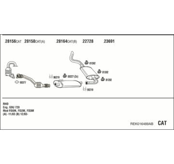 Výfukový systém WALKER REK016489AB
