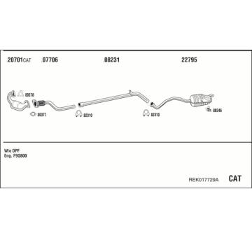 Výfukový systém WALKER REK017729A