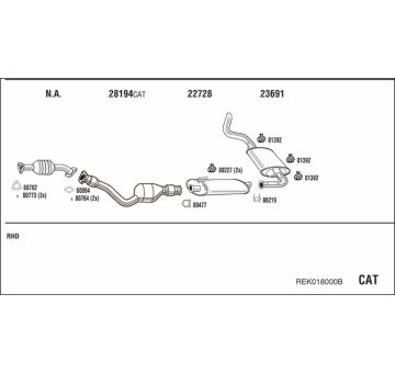 Výfukový systém WALKER REK018000B
