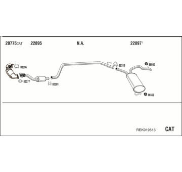 Výfukový systém WALKER REK019513