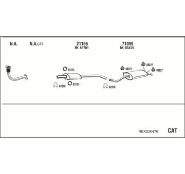 Výfukový systém WALKER REK020476