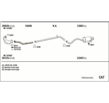 Výfukový systém WALKER REK023455