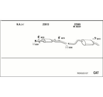 Výfukový systém WALKER REK025107