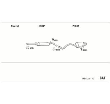 Výfukový systém WALKER REK025110