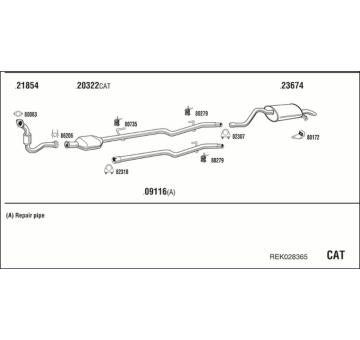Výfukový systém WALKER REK028365
