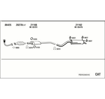 Výfukový systém WALKER REK030045