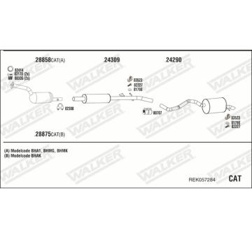 Výfukový systém WALKER REK057284