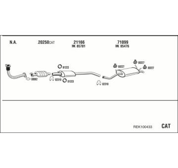 Výfukový systém WALKER REK100433