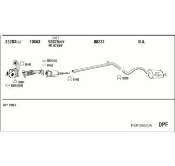 Výfukový systém WALKER REK106520A