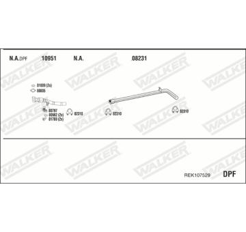Výfukový systém WALKER REK107529