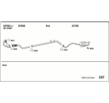 Výfukový systém WALKER REK134732A