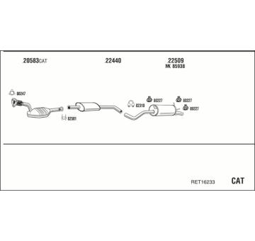 Výfukový systém WALKER RET16233