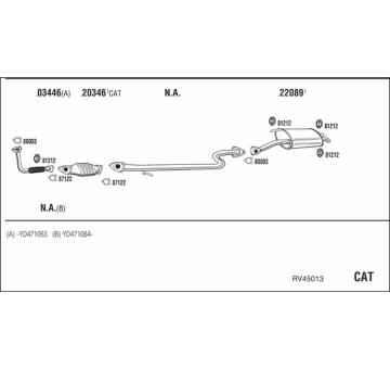 Výfukový systém WALKER RV45013