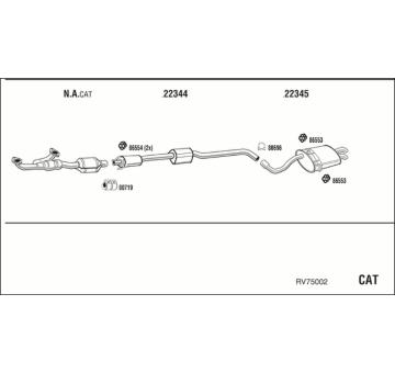 Výfukový systém WALKER RV75002