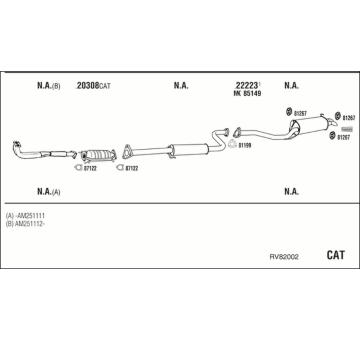 Výfukový systém WALKER RV82002