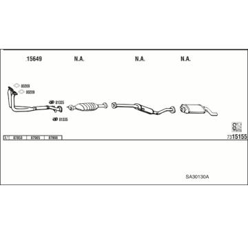 Výfukový systém WALKER SA30130A