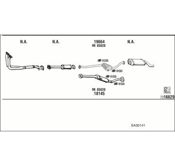 Výfukový systém WALKER SA30141
